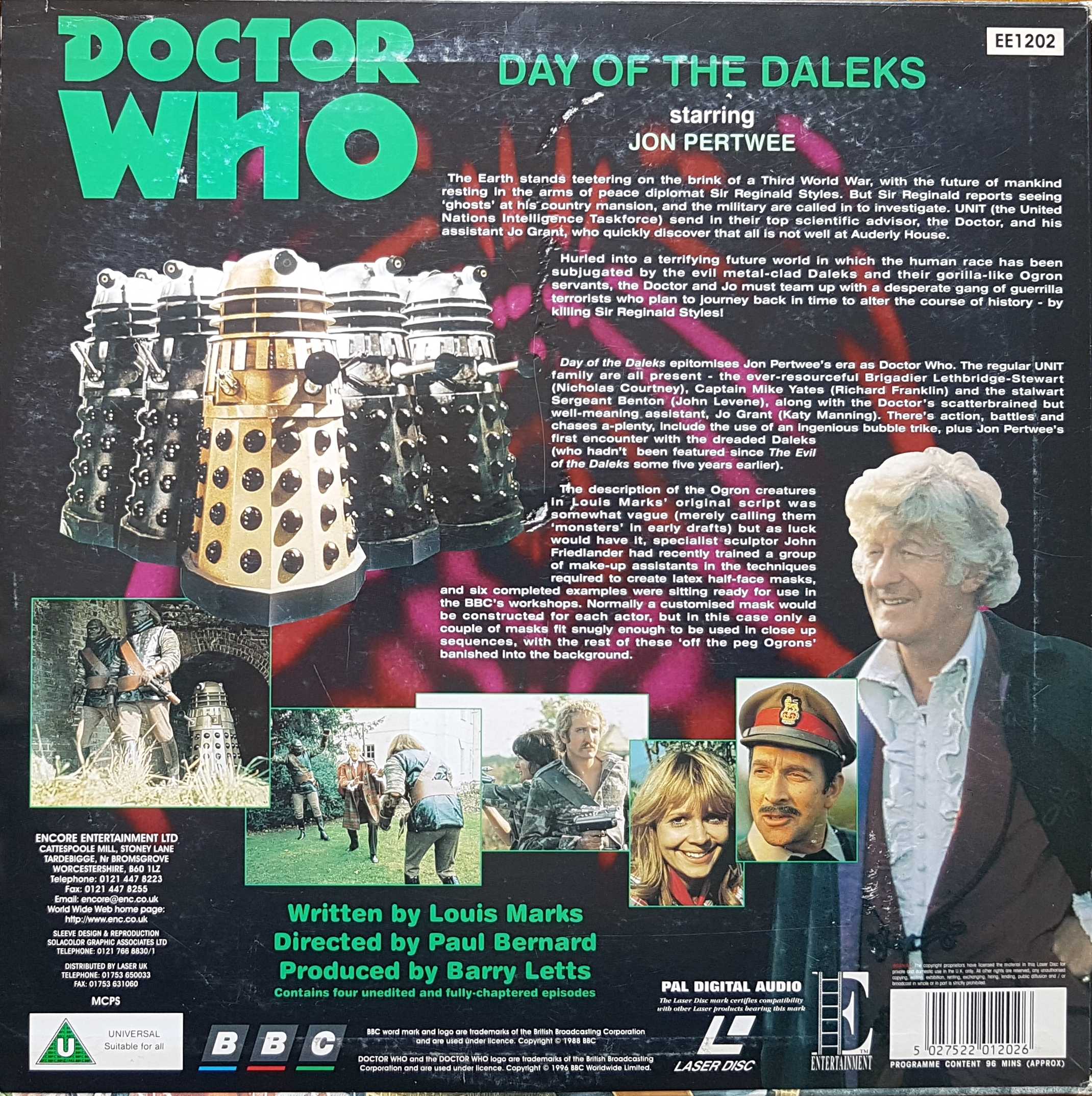 Picture of EE 1202 Doctor Who - The day of the Daleks by artist Louis Marks from the BBC records and Tapes library